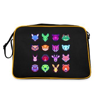 Waldfreunde Popart - Retro Tasche - Schwarz/Gold - Hinten
