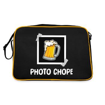 photo chope - Sac Retro - noir/or - Dos