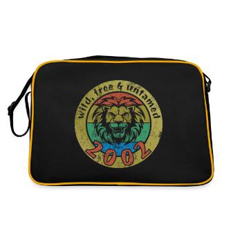 Wild, free & untamed since 2002 - Retro Bag - black/gold - Back