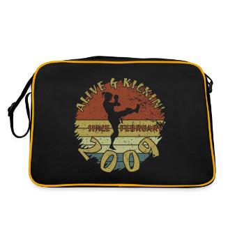 16. Geburtstag Alive and kickin since 02/2009 - Retro Bag - black/gold - Back