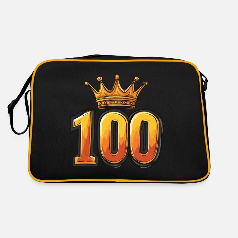 100 Zahl Krone Retro Tasche