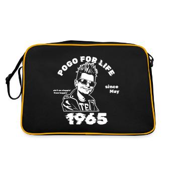 60. Birthday Pogo for life since 05/1965 - Retro Bag - black/gold - Back