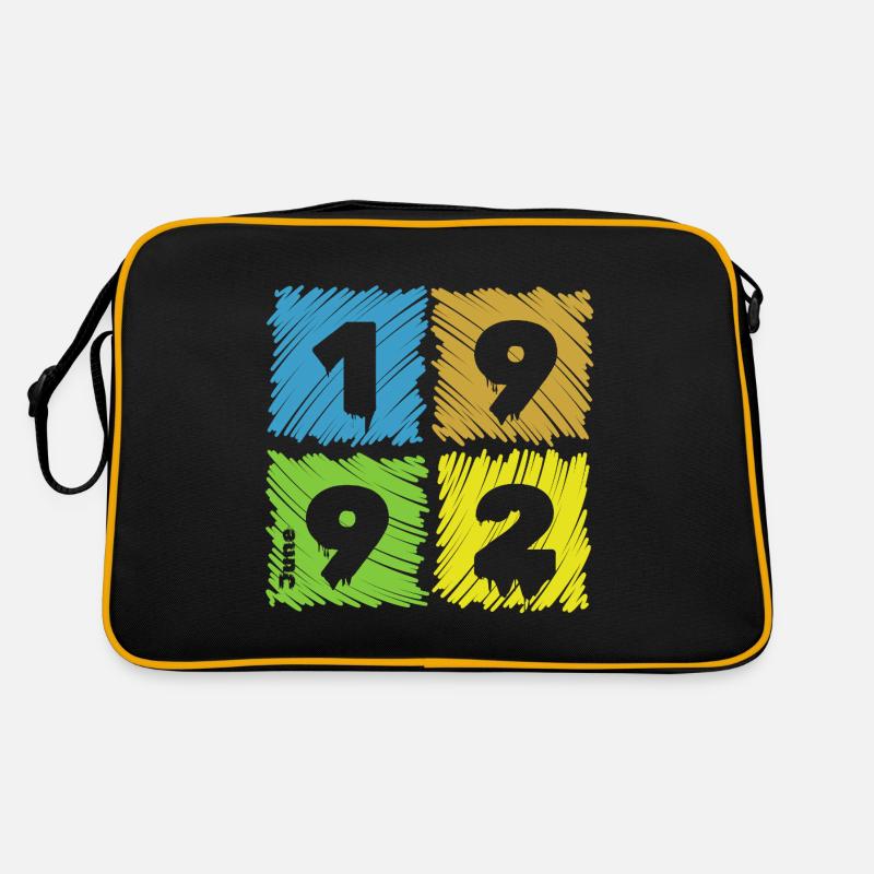 33. Geburtstag Farbige Patches since 06/1992 Retro Tasche