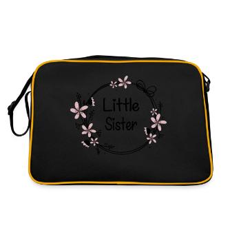 Little Sister - Retro Tasche - Schwarz/Gold - Hinten