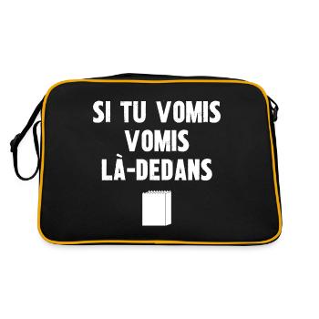 si tu vomis - Sac Retro - noir/or - Dos