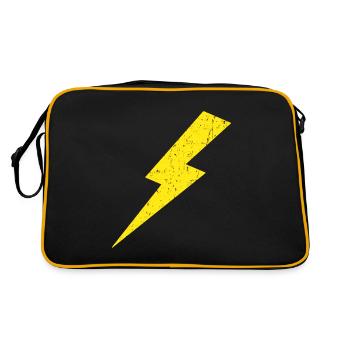 Lightning Bolt Power Yellow Retro Vintage - Retro Bag - black/gold - Back
