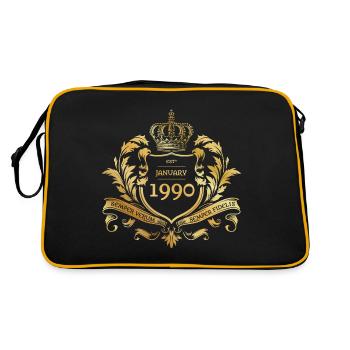 35. Geburtstag Semper Verum - Established 01/1990 - Retro Bag - black/gold - Back