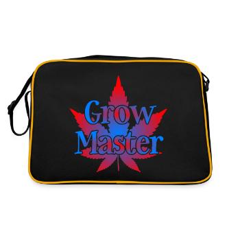 Grow Master - Cannabis - Marijuana - Marihuana - Retro Tasche - Schwarz/Gold - Hinten