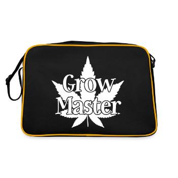 Grow Master - Cannabis - Marijuana - Marihuana - Retro Tasche - Schwarz/Gold - Hinten