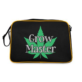Grow Master - Cannabis - Marijuana - Marihuana - Retro Tasche - Schwarz/Gold - Hinten