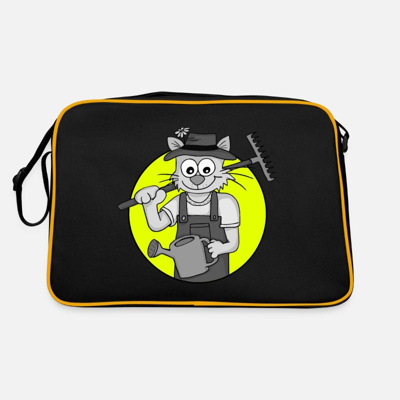 Retro Gärtner-Katze Retro Tasche