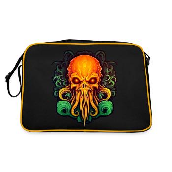 Cthulhu Halloween - Retro Bag - black/gold - Back