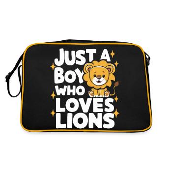 Lion Lion Animal Africa - Retro Bag - black/gold - Back