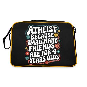 Atheism, Atheist, Anti-Religion, Agnostic - Retro Bag - black/gold - Back
