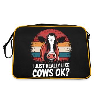 Éleveur de vaches Ferme Éleveur de vaches - Sac Retro - noir/or - Dos