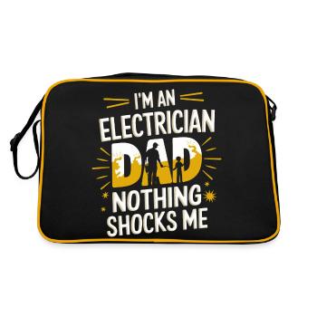Électricien Électronicien Technicien Artisan Métier Disant - Sac Retro - noir/or - Dos