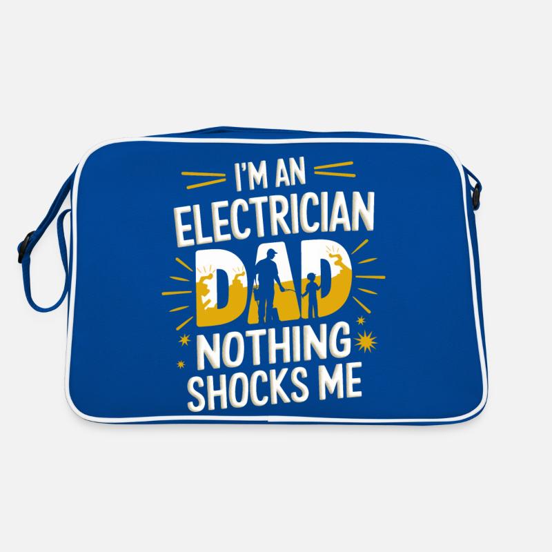 Electrician Electronics Technician Craftsman Profession Saying Retro Bag