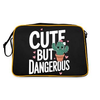 Cactus Cacti Desert Plant - Retro Bag - black/gold - Back