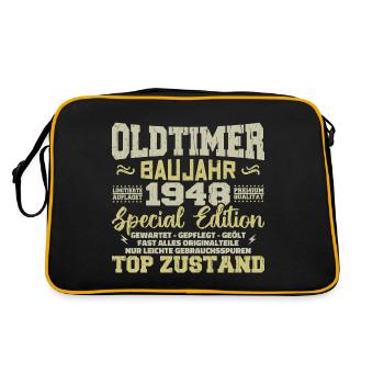 Vintage 1948 né rétro anniversaire Vintage - Sac Retro - noir/or - Dos