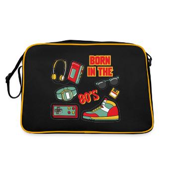 born in the 80s - Sac Retro - noir/or - Dos