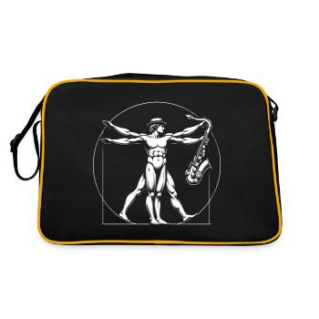 Saxophone homme de Vitruve - Sac Retro - noir/or - Dos