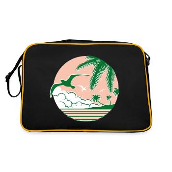 Sommer - Retro Tasche - Schwarz/Gold - Hinten