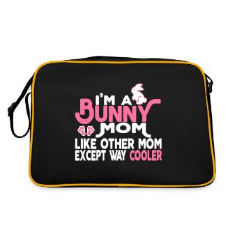 Bunny Mom Is Cooler - Retro Bag - black/gold - Back