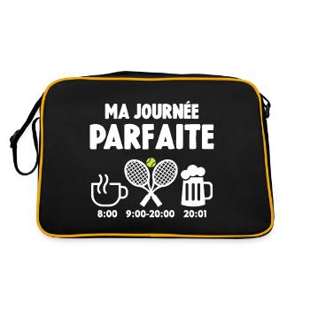 Ma Journée Parfaite Tennis Humour Cadeau - Sac Retro - noir/or - Dos