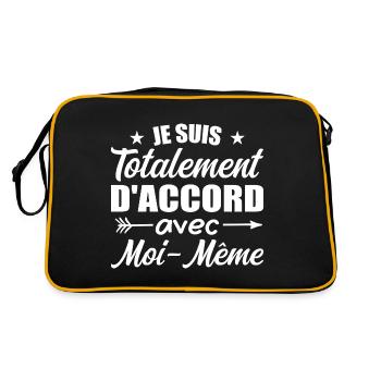 I totally agree with myself - Retro Bag - black/gold - Back