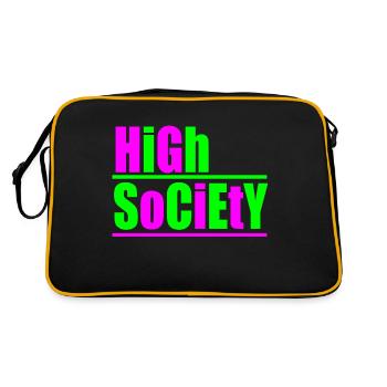 haute société rave techno design - Sac Retro - noir/or - Dos