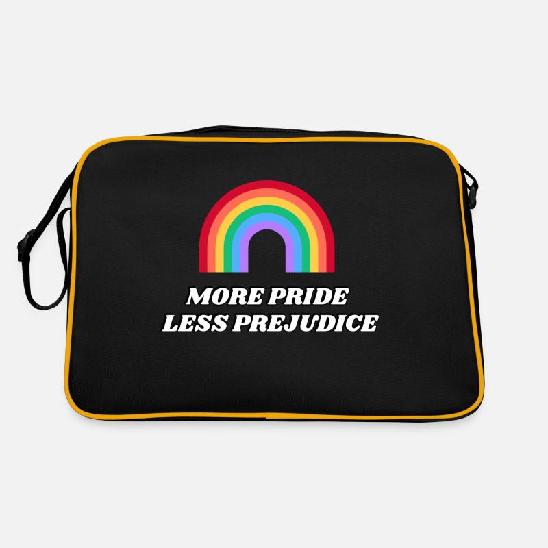 More Pride Less Prejudice rainbow Retro Bag