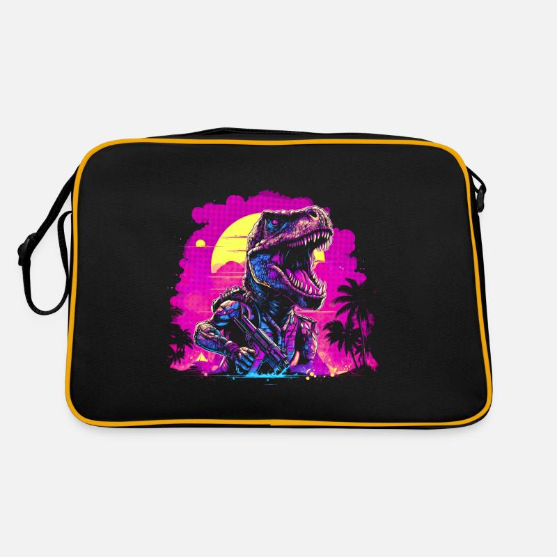 Cyber-T-Rex Retro Tasche