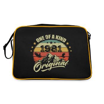 1981 Anniversaire vintage 1981 rétro né en 1981 - Sac Retro - noir/or - Dos