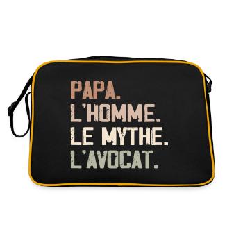 Dad The Man The Myth The Lawyer - Retro Bag - black/gold - Back