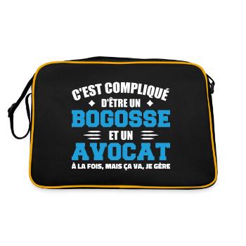 C'est Compliqué D'être Un Bogosse Et Avocat - Sac Retro - noir/or - Dos