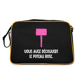 vous avez découvert le poteau rose - Sac Retro - noir/or - Dos