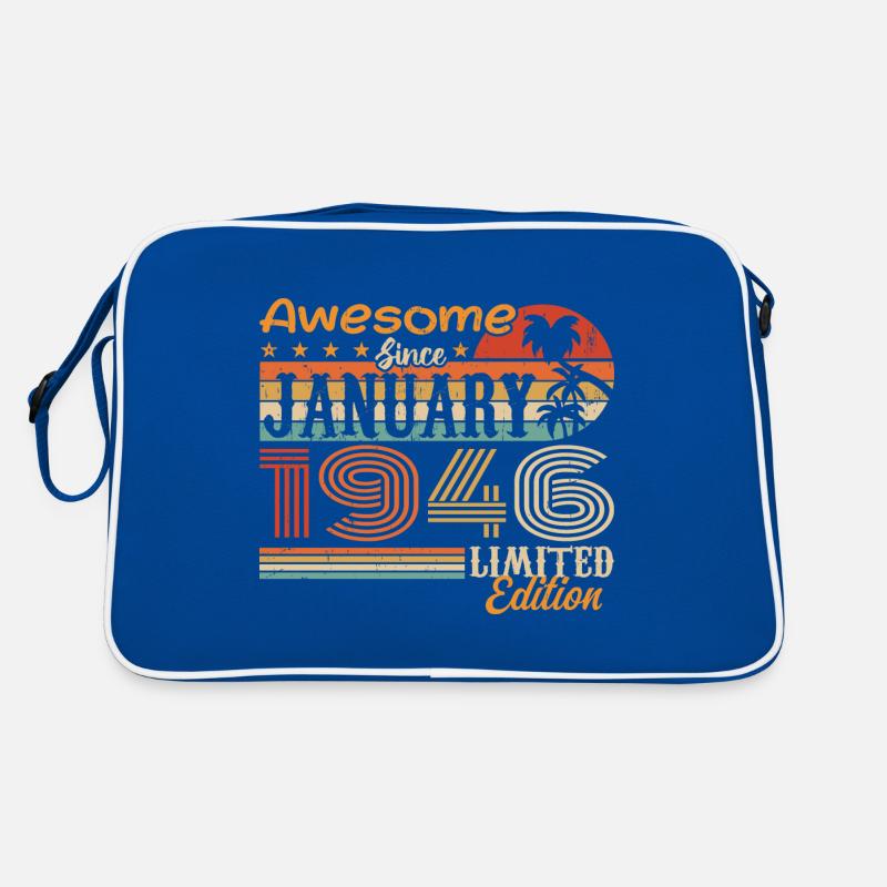 Geburtstagsgeschenk - geboren im Januar 1946 Retro Tasche