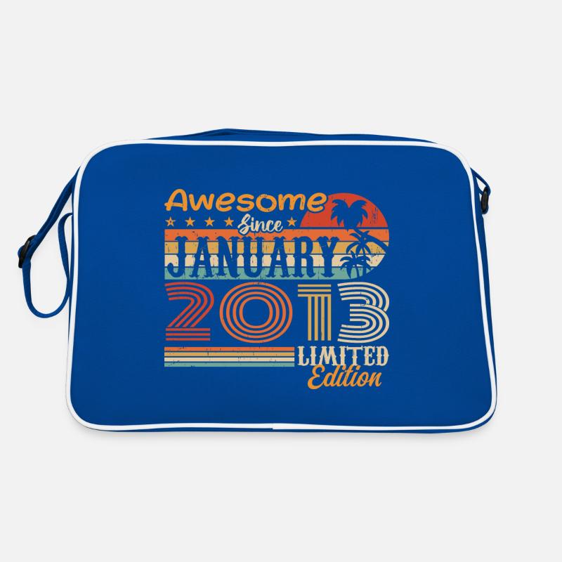 Geburtstagsgeschenk - geboren im Januar 2013 Retro Tasche