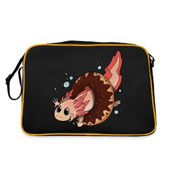 Axolotl Newt Donut - beignet d’idée cadeau cool - Sac Retro - noir/or - Dos