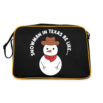 Conception de bonhomme de neige Texas Weather pour les fiers Texans - Sac Retro - noir/or - Dos