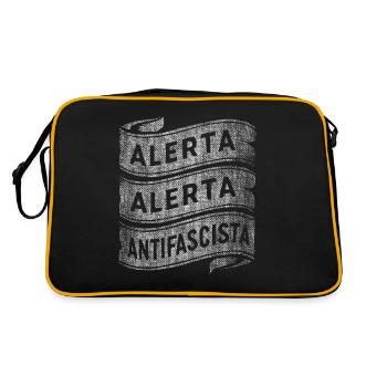 ALERTA ALERTA ANTIFASCISTES ANTIFASCISTES - Sac Retro - noir/or - Dos