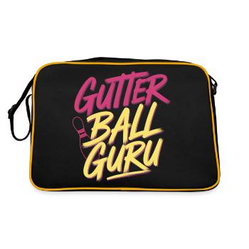 Gutter Ball Guru 13 - Retro Tasche - Schwarz/Gold - Hinten