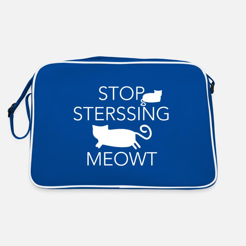 Cat Lover Stop Stressing Meowt Retro Bag