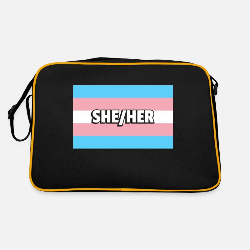 Transfem Elle Son Transfem Drapeau Trans Sac Retro