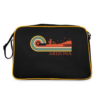 Tucson Arizona AZ City Vintage - Retro Tasche - Schwarz/Gold - Hinten