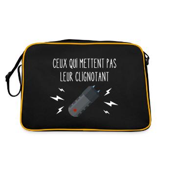 ceux qui mettent pas leur clignotant - Sac Retro - noir/or - Dos