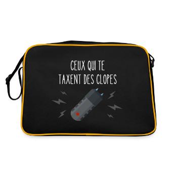 ceux qui taxent des clopes - Sac Retro - noir/or - Dos