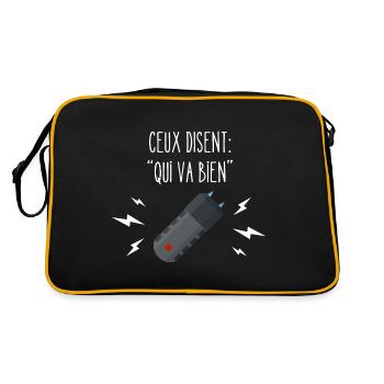 ceux qui disent "qui va bien" - Sac Retro - noir/or - Dos