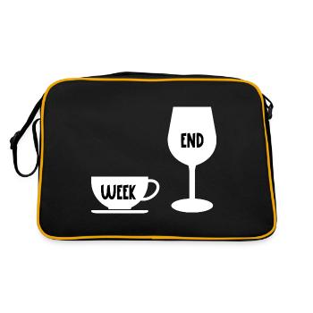 week-end - Sac Retro - noir/or - Dos