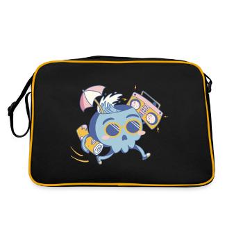 Sommer - Retro Tasche - Schwarz/Gold - Hinten